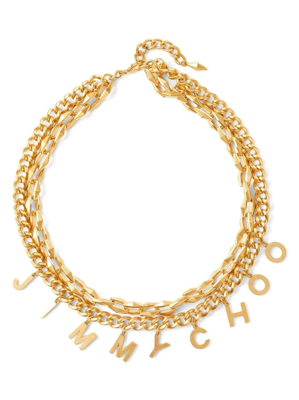 logo-lettering chain necklace - 1