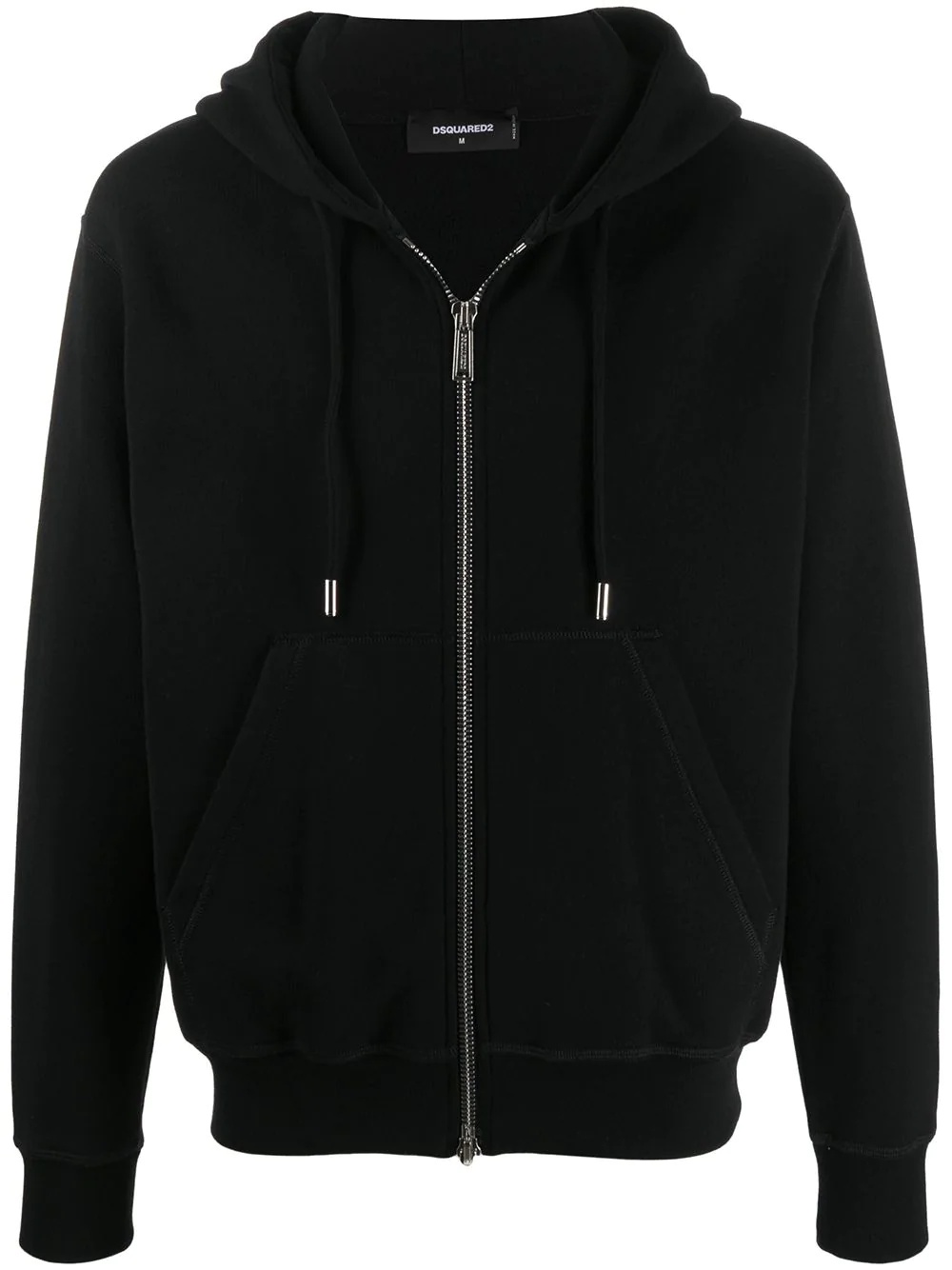 logo print cotton hoodie - 1