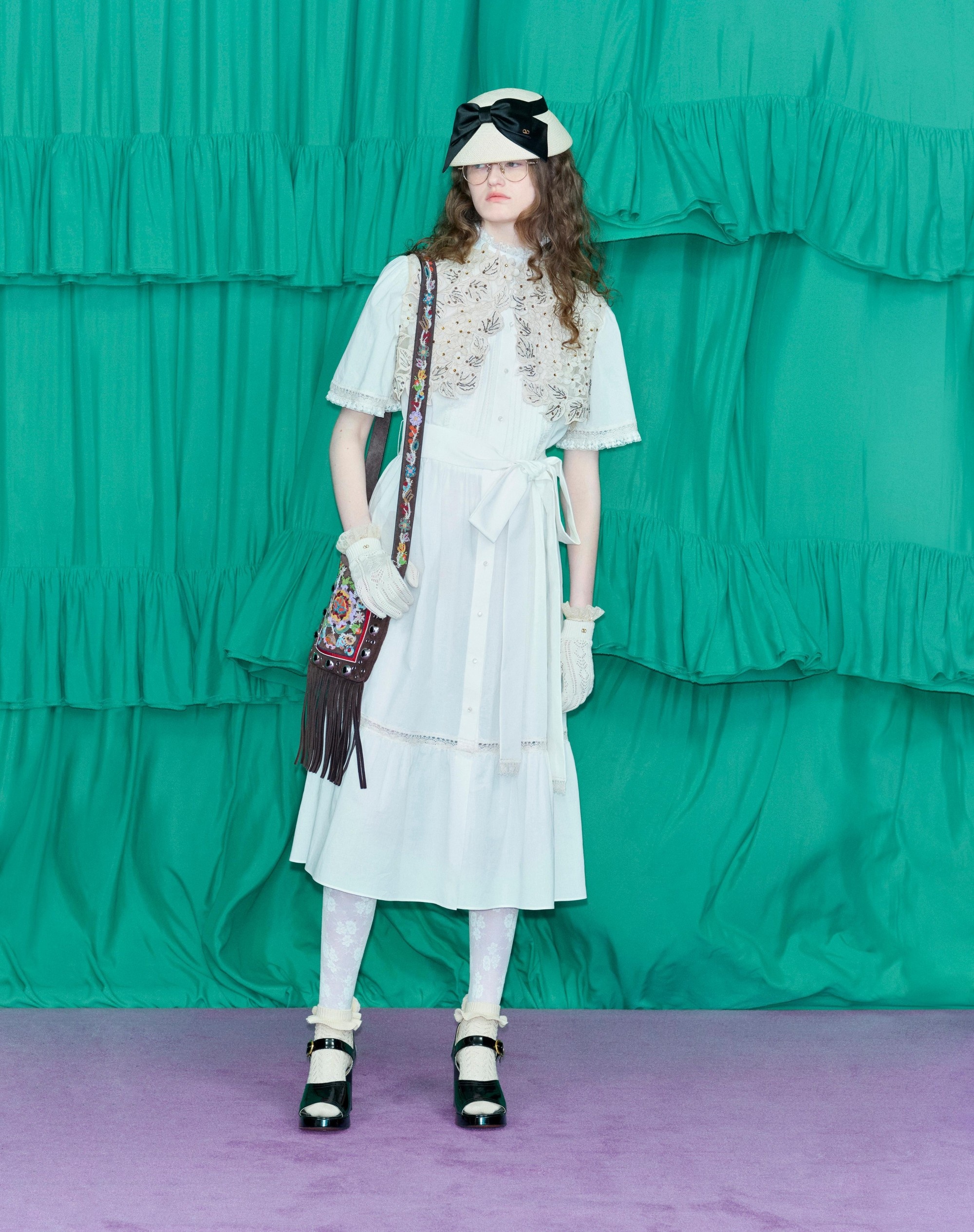 MIDI DRESS IN COTTON MUSLIN - 9