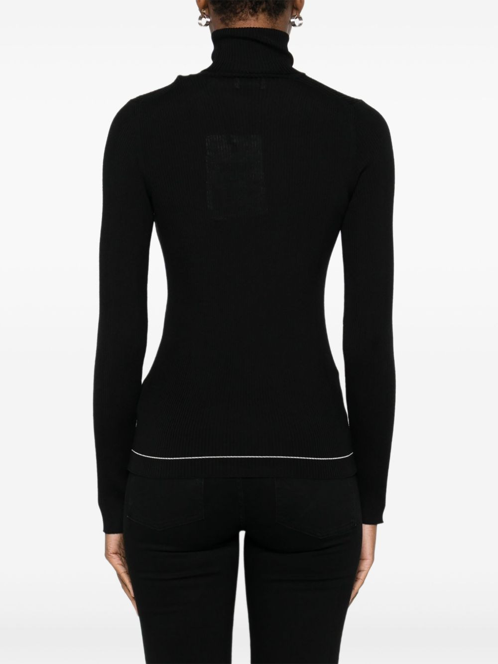 ribbed turtleneck sweater - 4