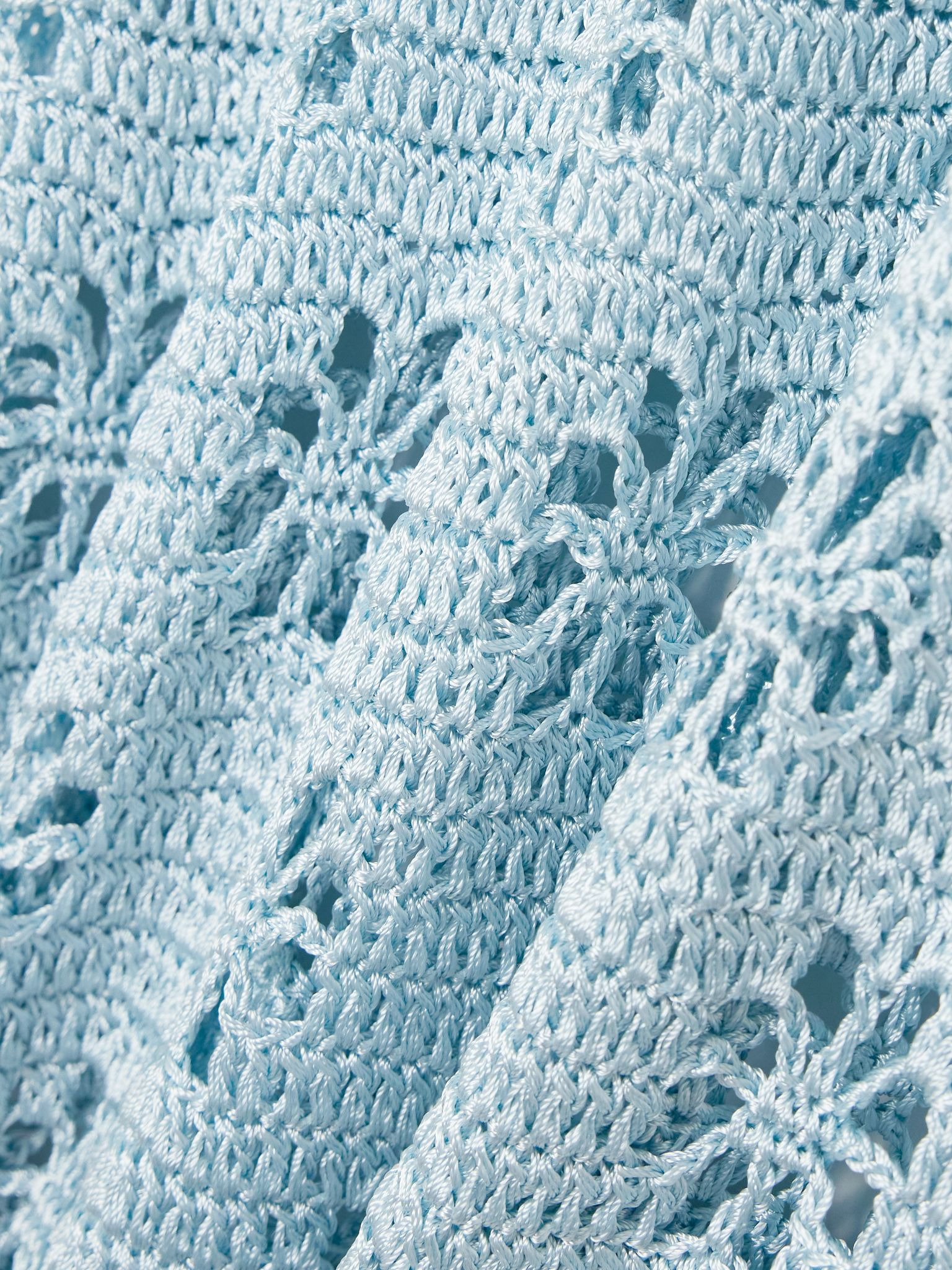 Crocheted midi skirt Light blue - 4