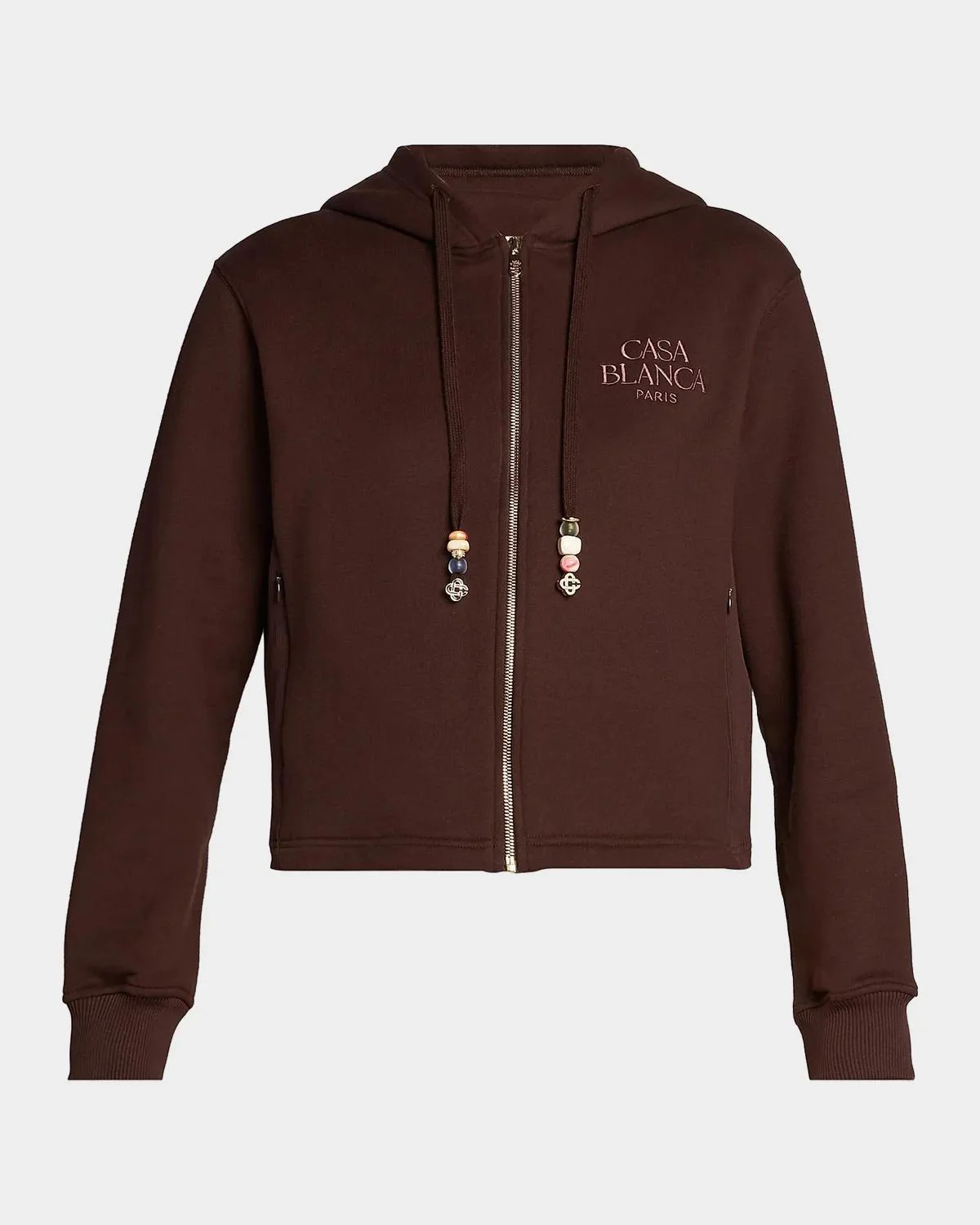 Cotton-Cashmere Crop Hoodie - 1