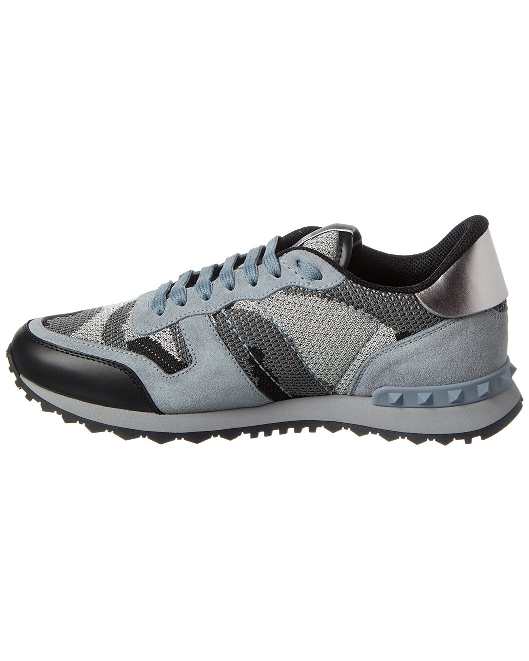 Valentino Camo Knit & Suede Sneaker - 2