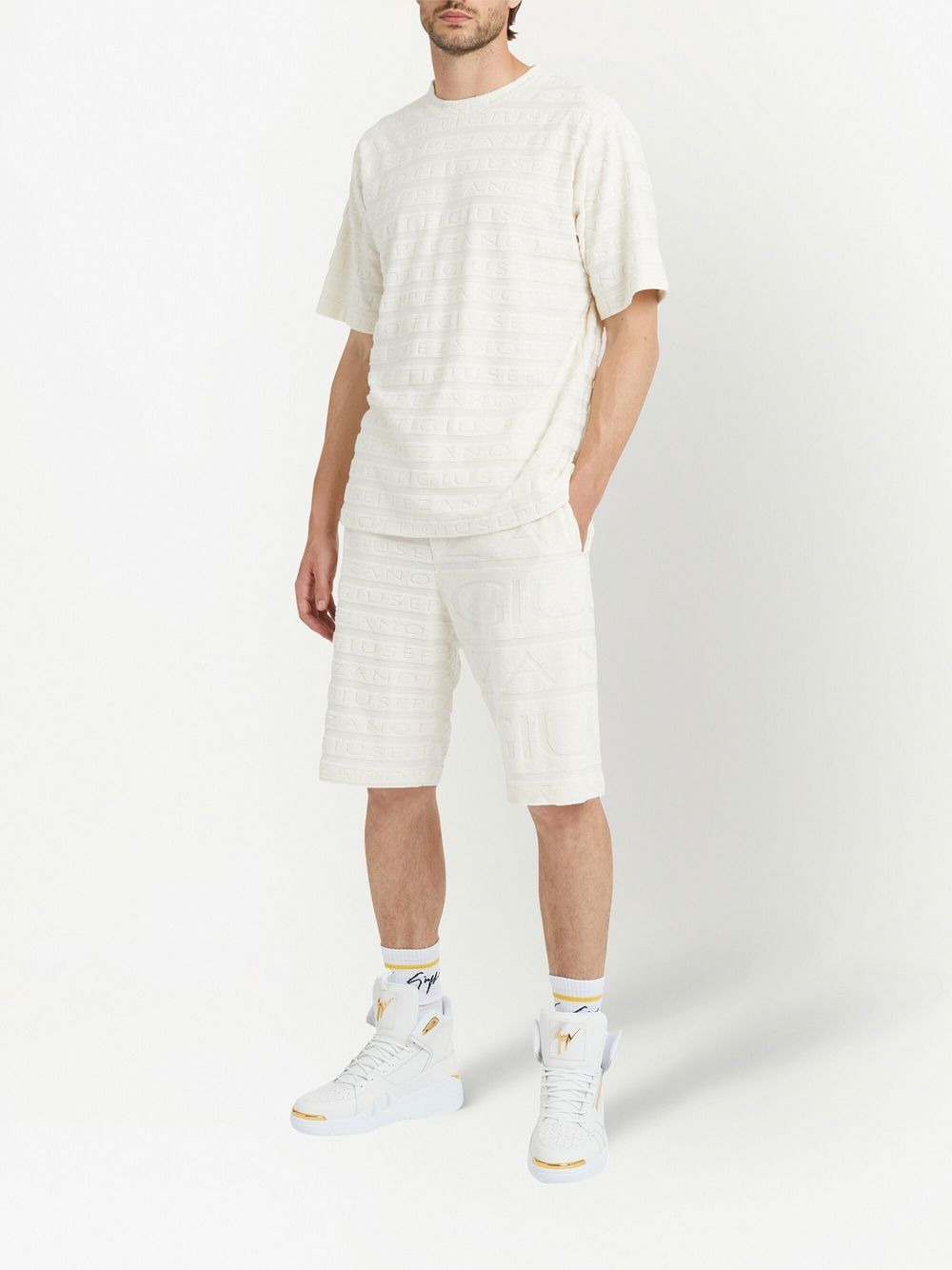 terry-cloth drawstring-waist Bermuda shorts - 2