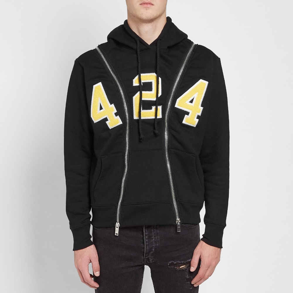 424 Reworked 424 University Zip Hoody - 4