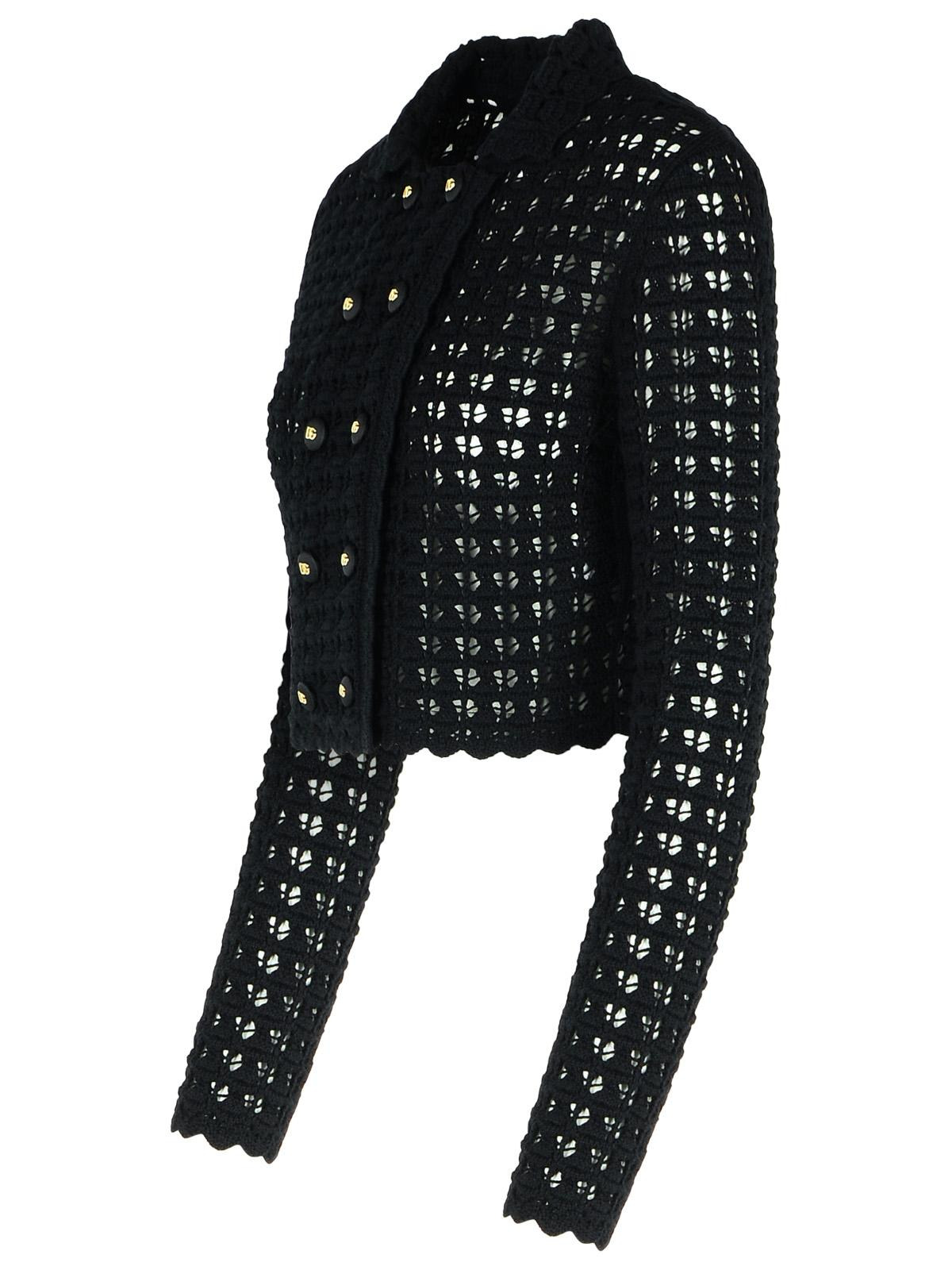 Dolce & Gabbana Black Virgin Wool Jacket Women - 2
