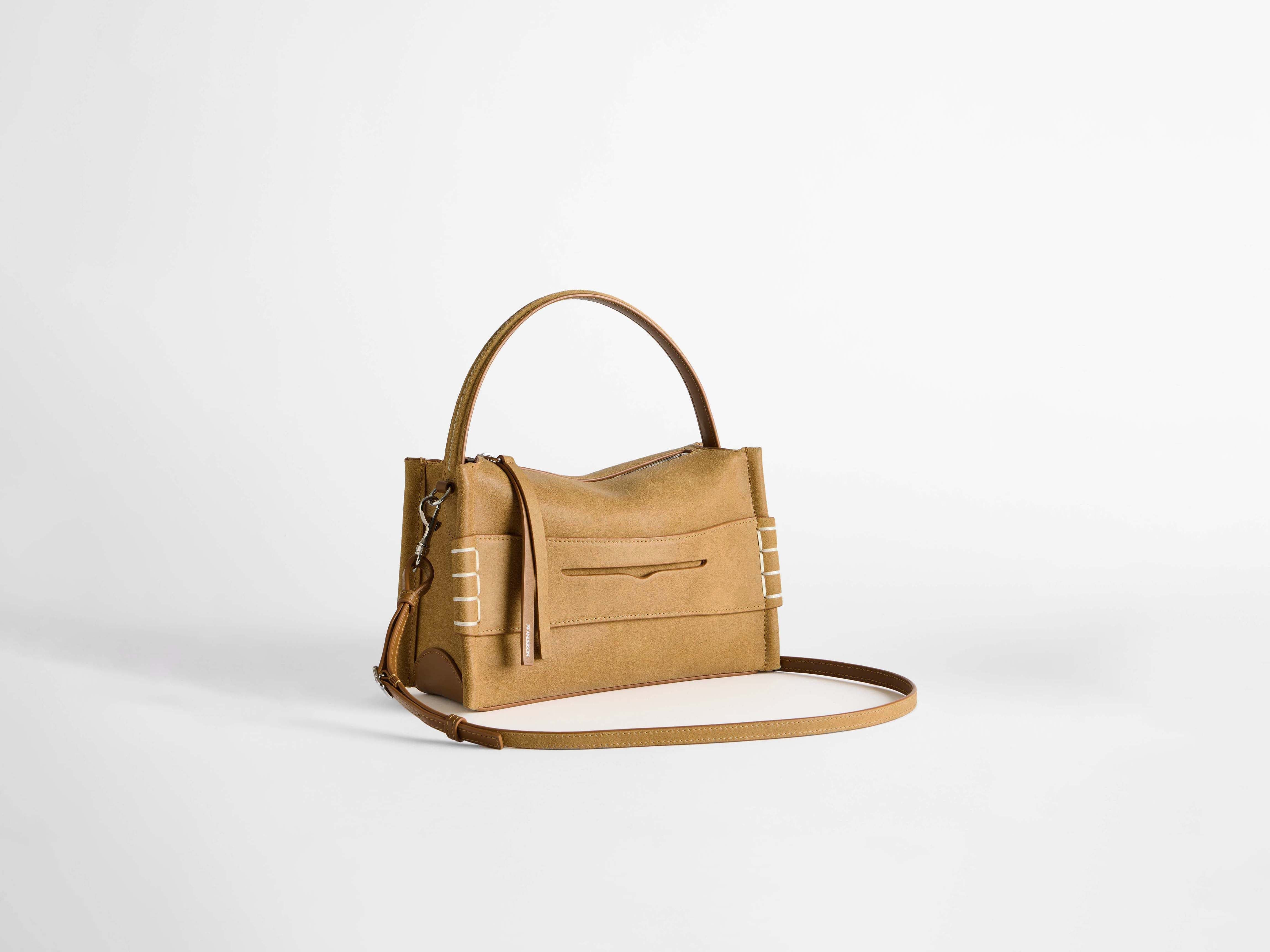 LOAFER BAG IN GOLD IN WAXED SUEDE - 3