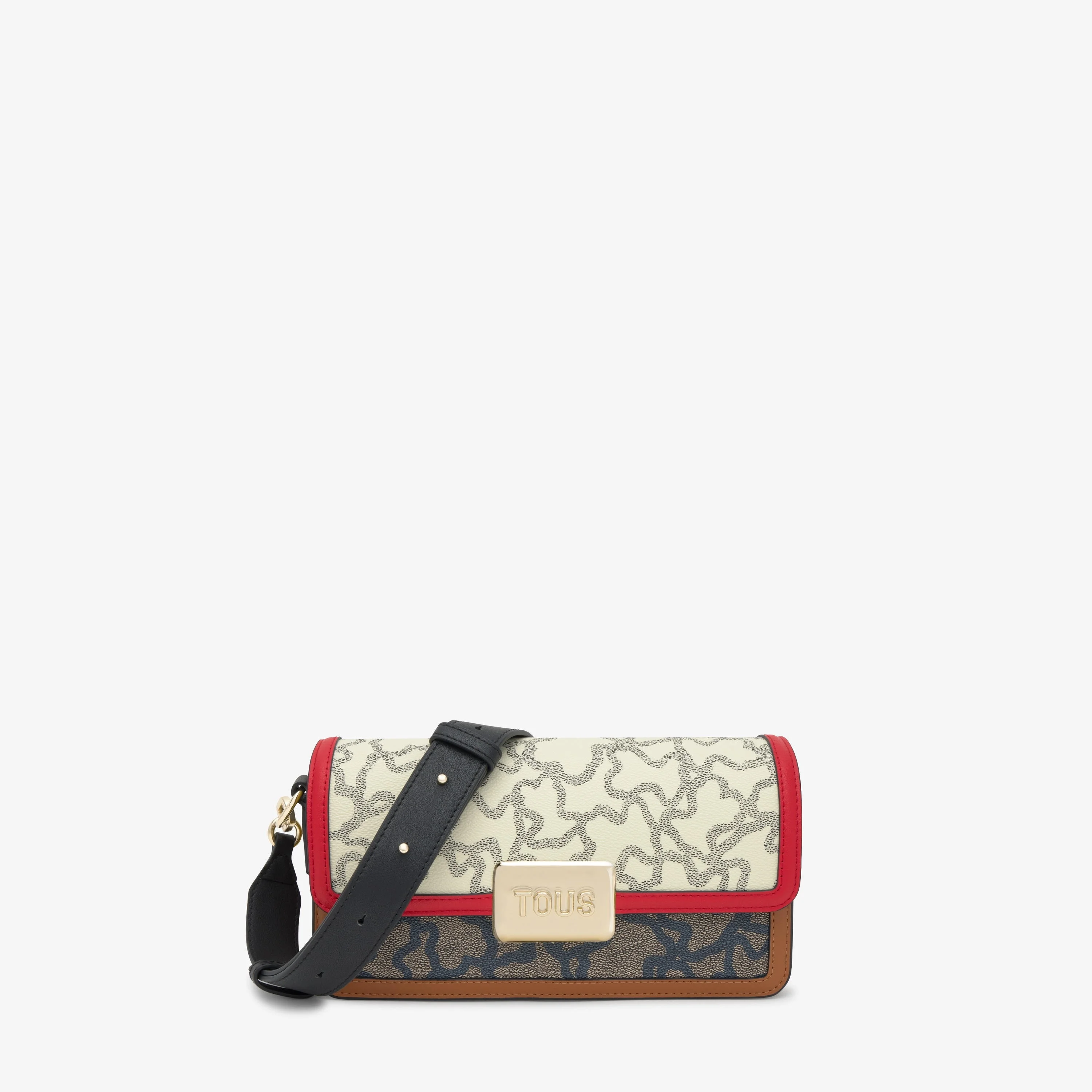 Small beige and black Crossbody bag TOUS Kaos Icon - 1
