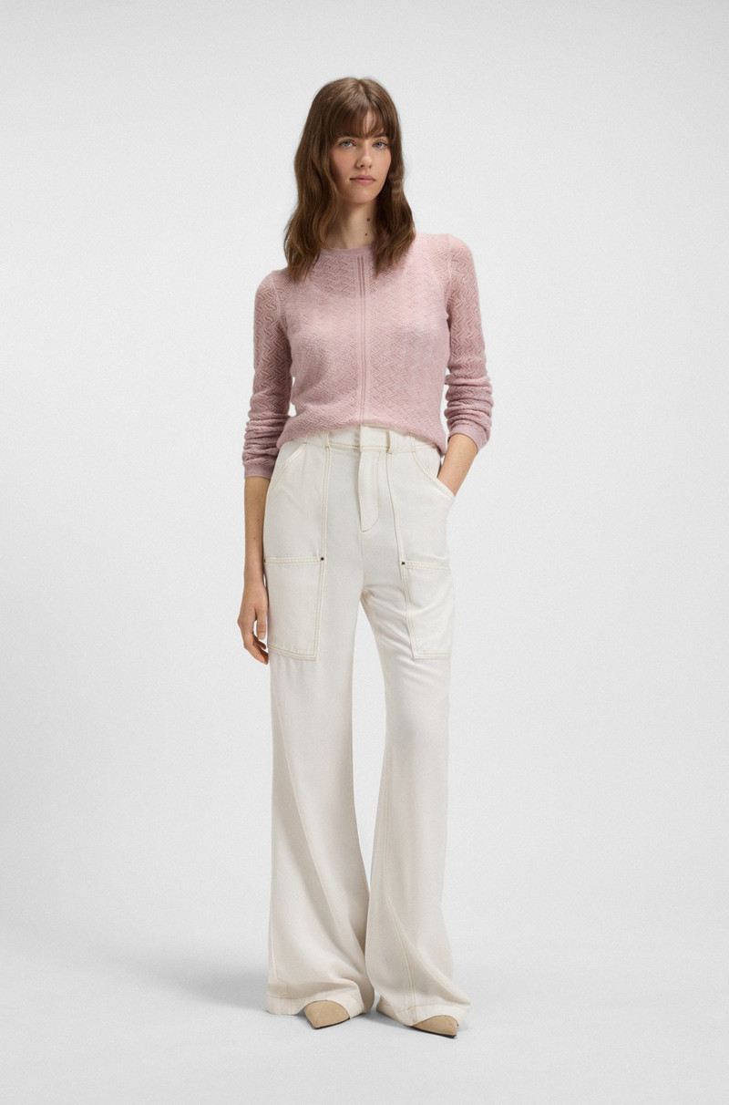 BOSS FINE-GAUGE SWEATER WITH KNITTED STRUCTURE outlook
