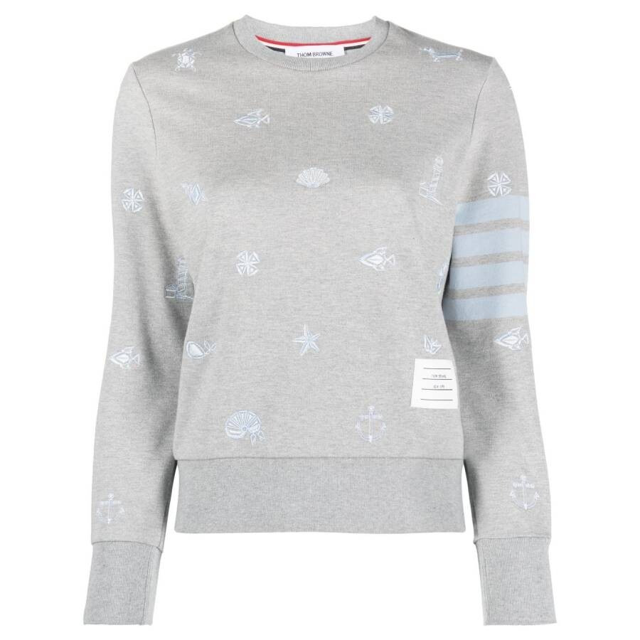 Thom Browne 4-Bar Nautical Cotton Sweatshirt - 5
