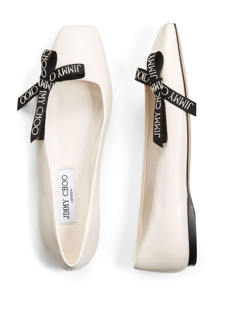 Veda logo-bow ballerina pumps - 4