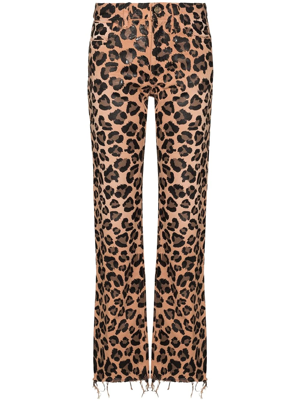 leopard-print jeans - 1