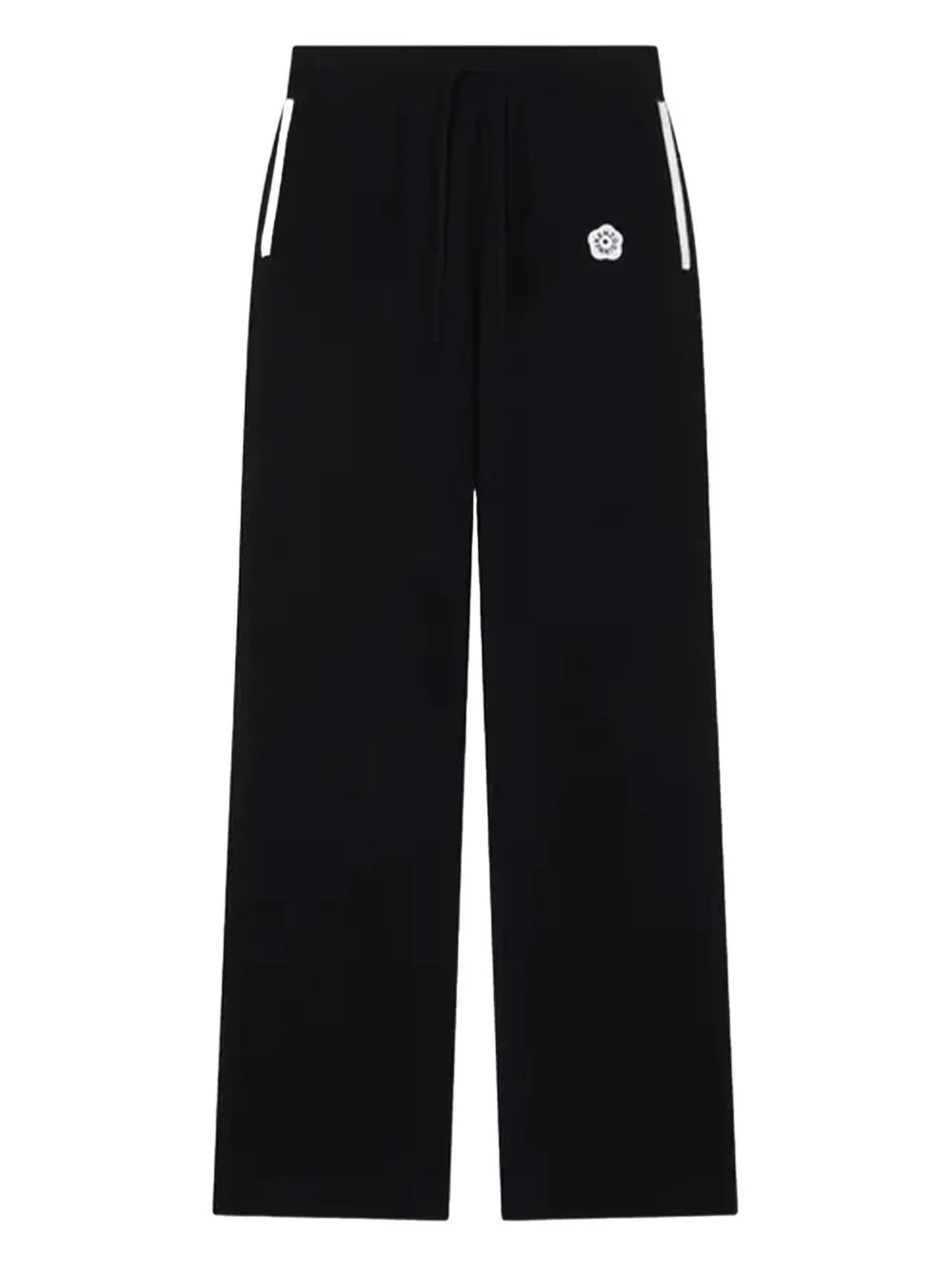 flower-embroidered track pants - 1