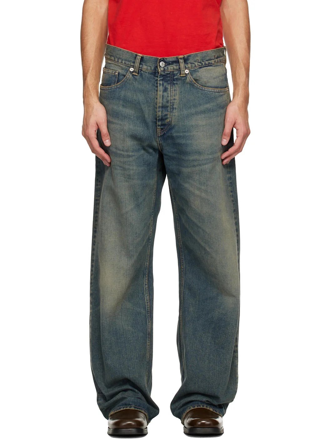 Blue Loose-Fit Criss Jeans - 1