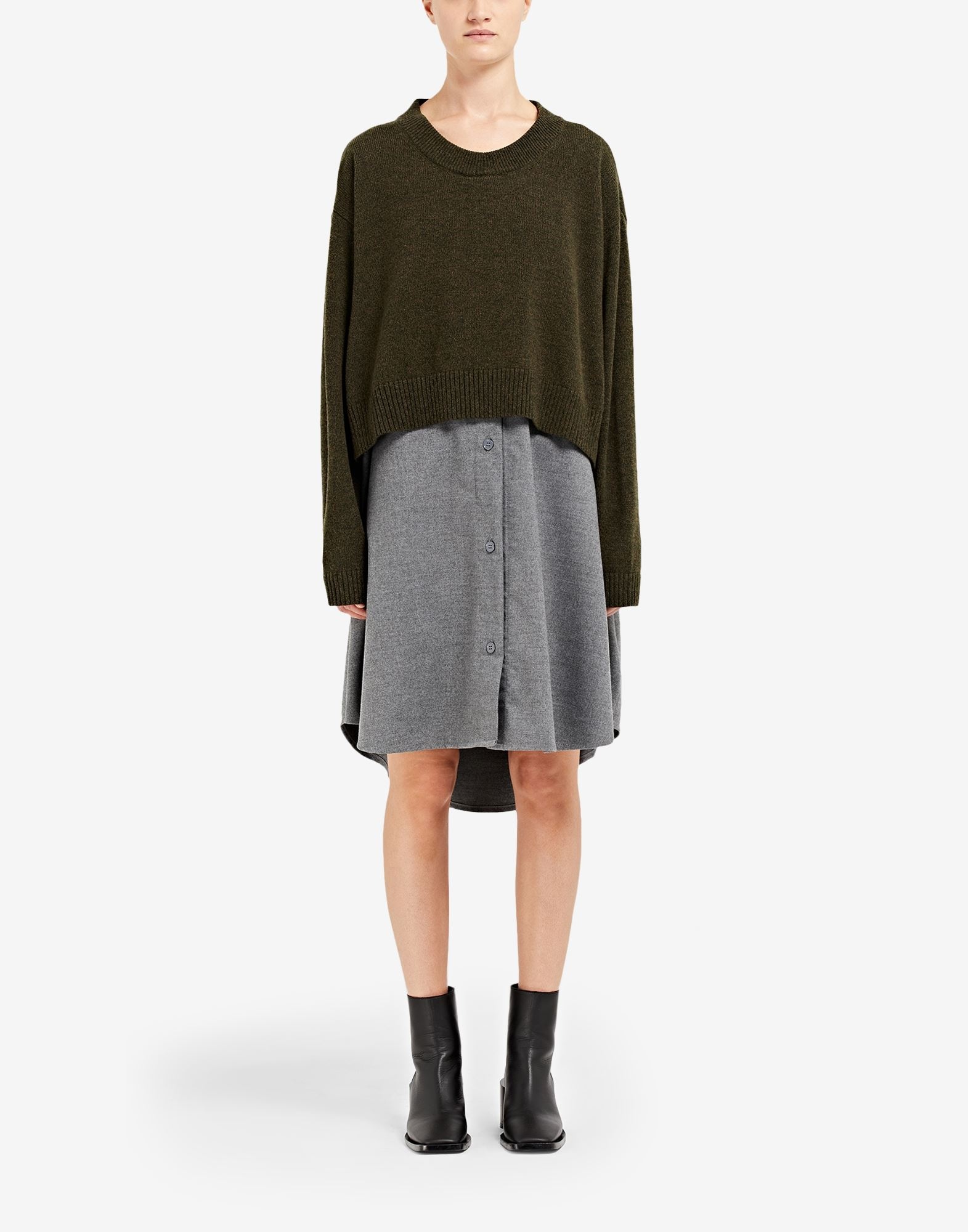 Spliced shirt-dress - 2