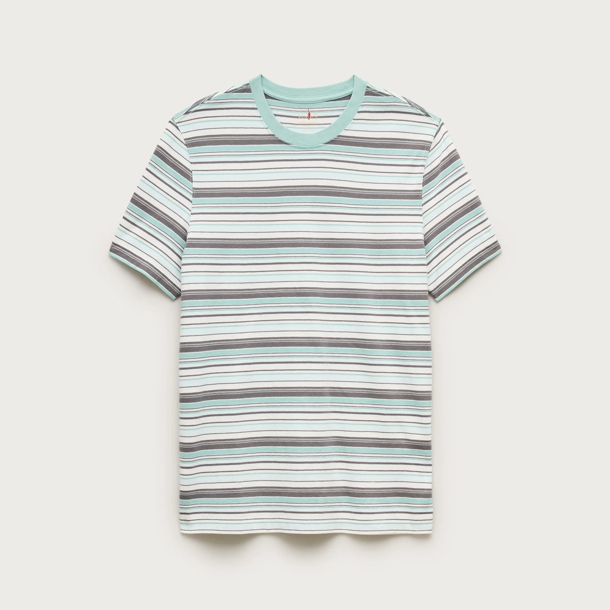 Vintage-wash cotton T-shirt in stripe - 1