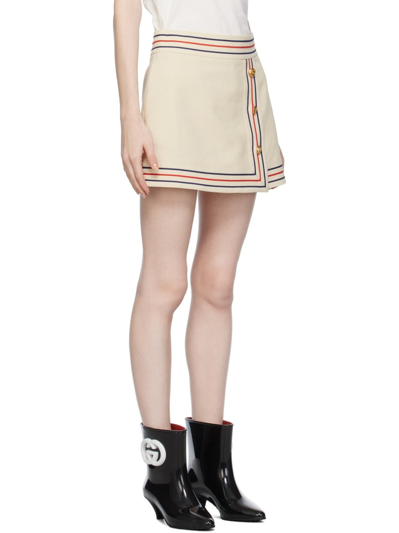 Beige Wrap Miniskirt 2