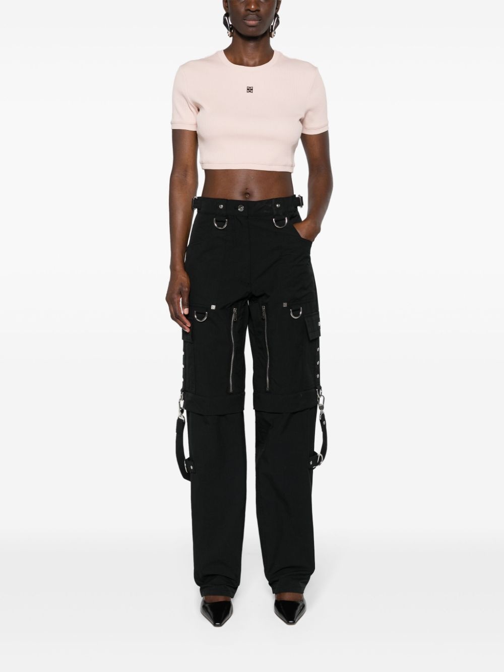 high-waist cargo trousers - 2