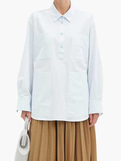 Sara Lanzi Patch-pocket cotton-poplin shirt outlook