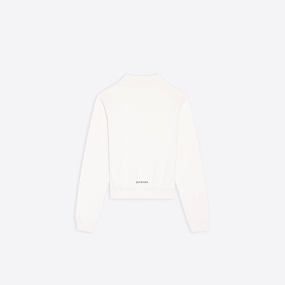 BALENCIAGA Women's Balenciaga Back Hem Shrunk Sweatshirt in White outlook