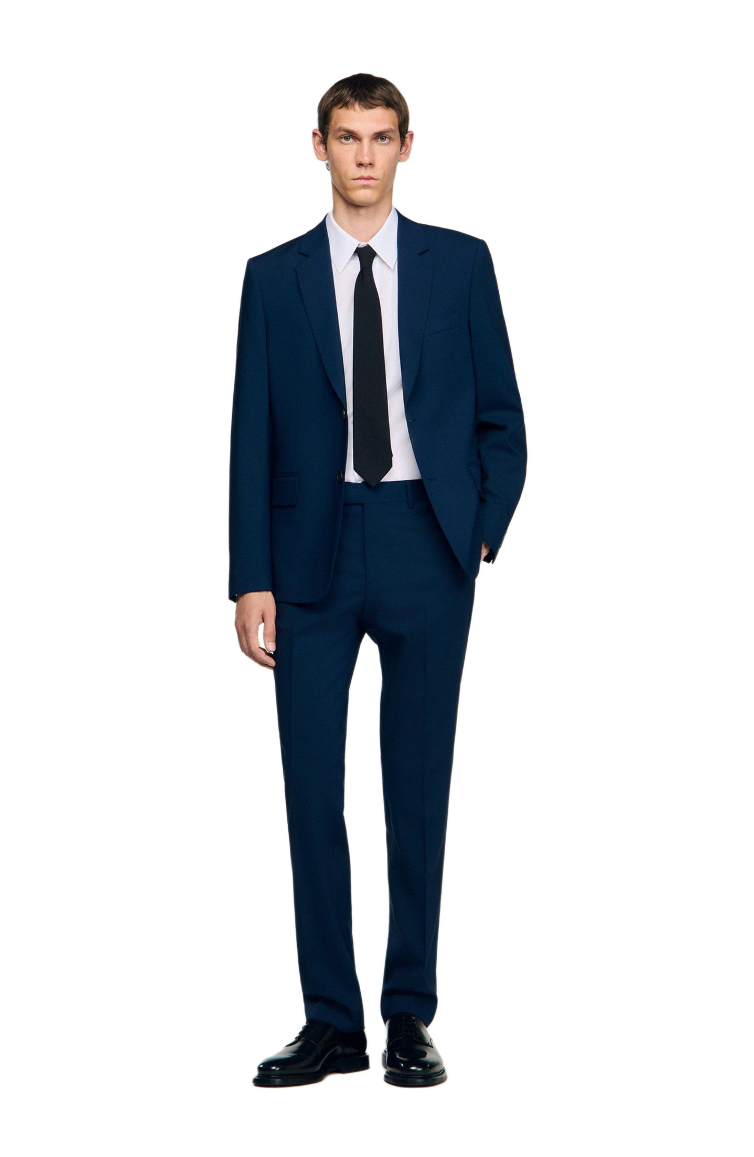 SANDRO Wool suit jacket in Royal Blue at Nordstrom - 6