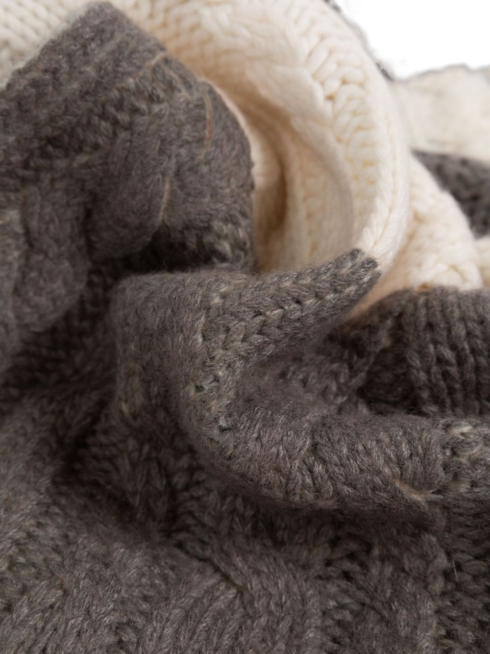 cable-knit panelled scarf - 3