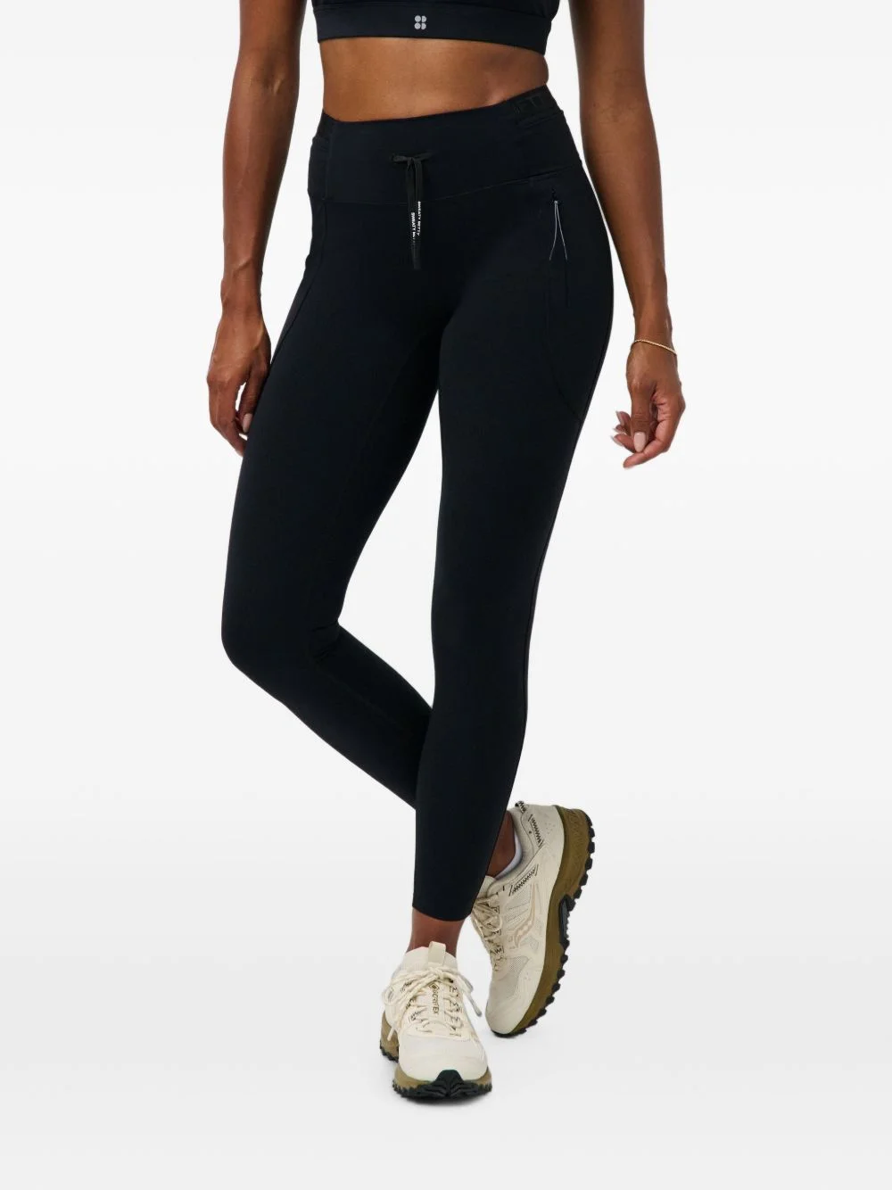 drawstring-waist leggings - 1