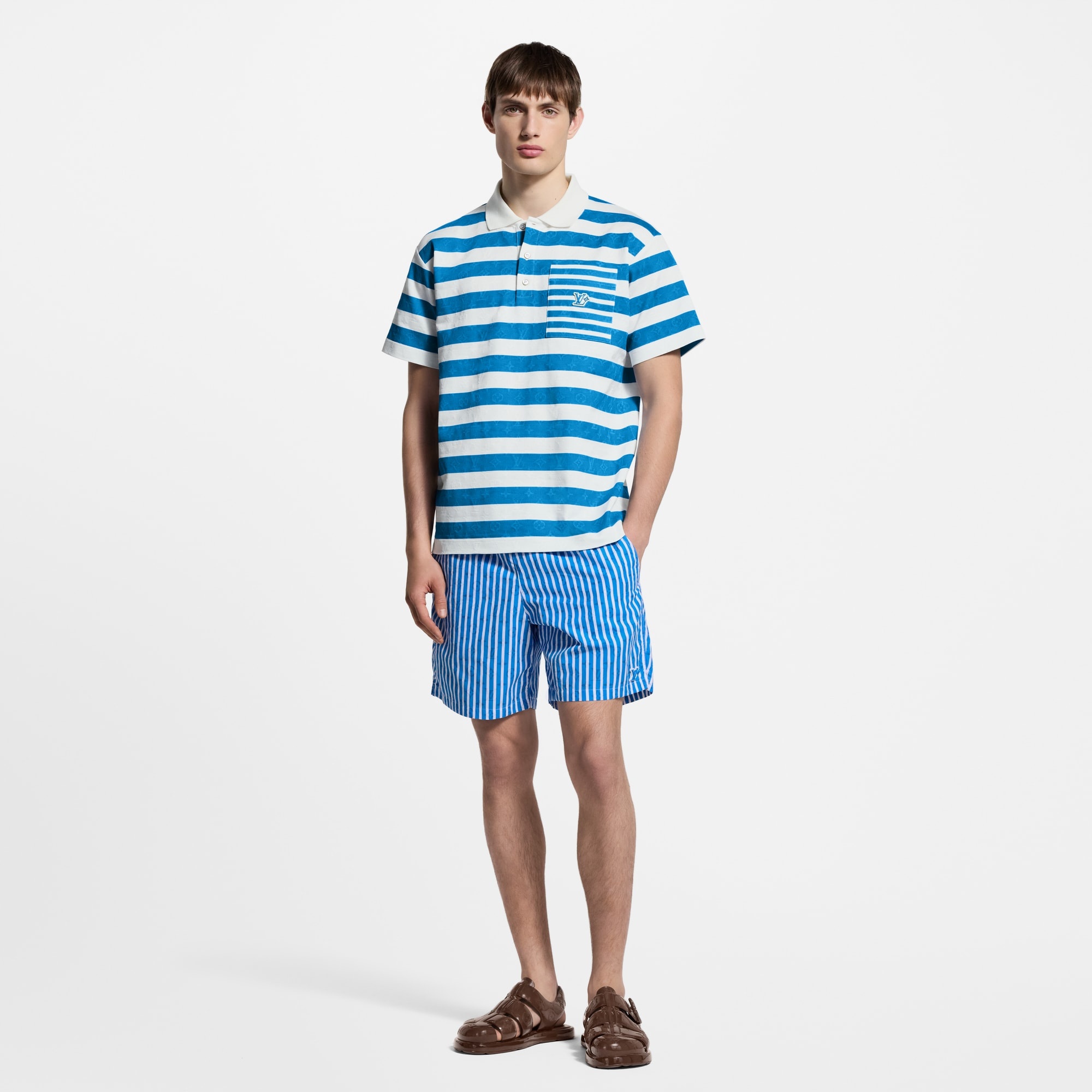 Monogram Striped Polo Shirt - 4