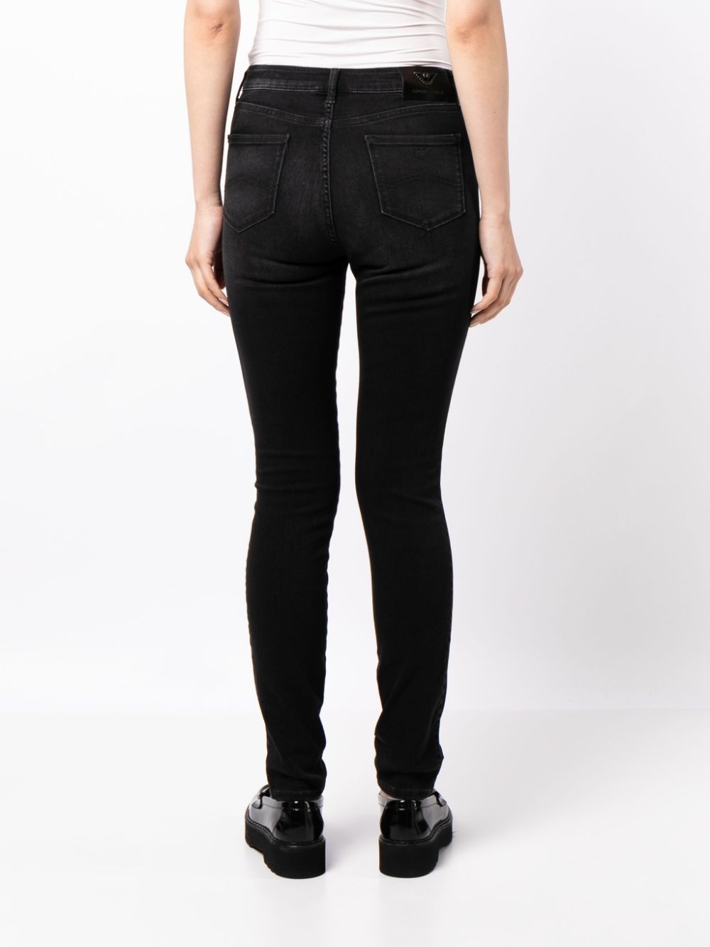 logo-embroidered skinny jeans - 4