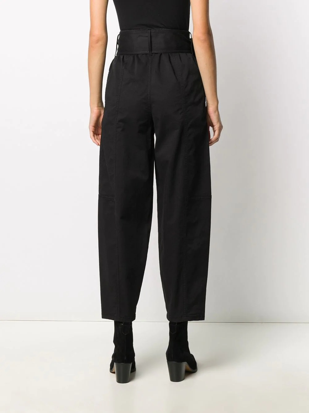 high waist belted trousers - 4