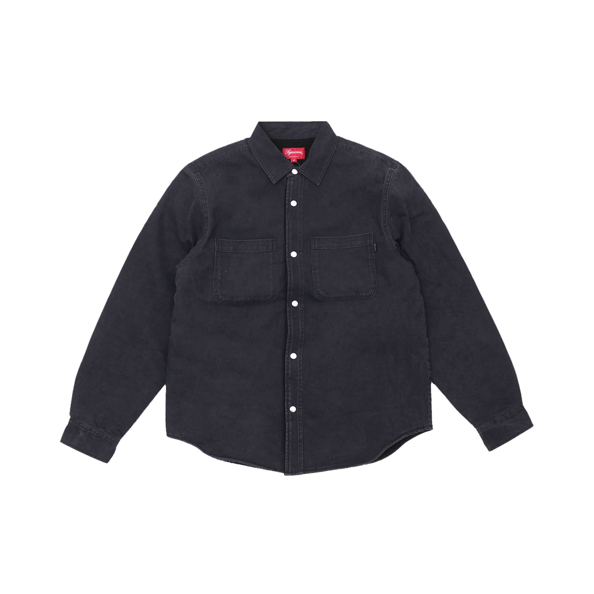 Supreme Sherpa Lined Denim Shirt 'Black' - 1