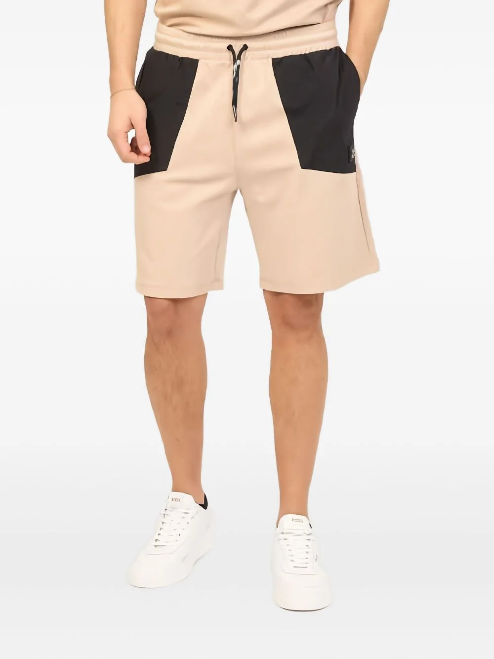 panelled track shorts - 1