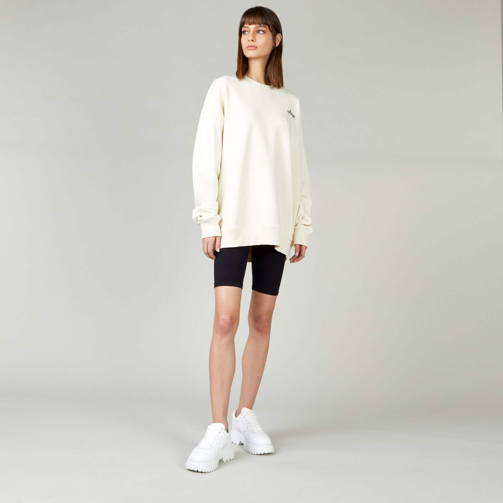 Round-neck Sweatshirt White - 3