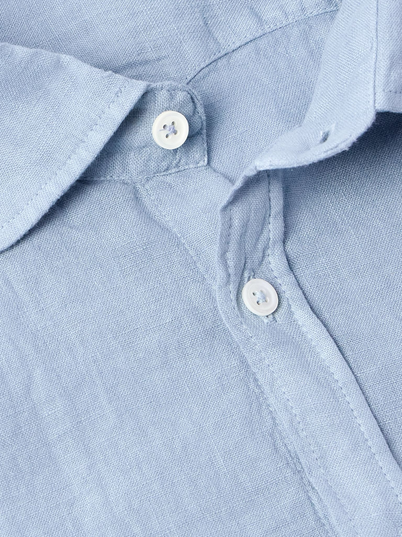 Linen Shirt Blue - 5