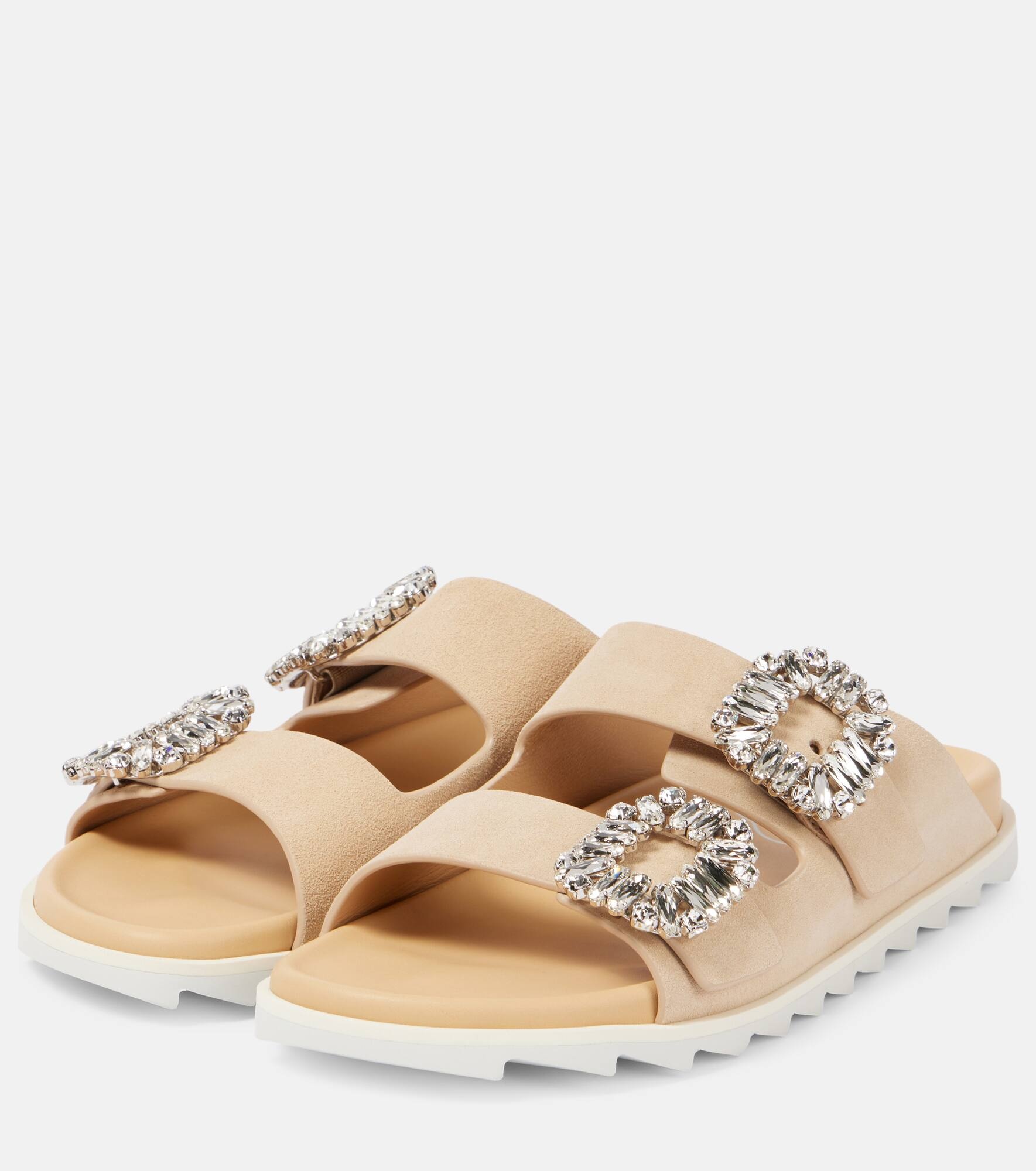 Slidy Viv' suede slides - 4