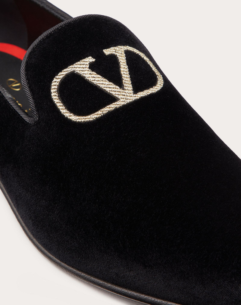 VLogo Signature Velvet Slipper 5