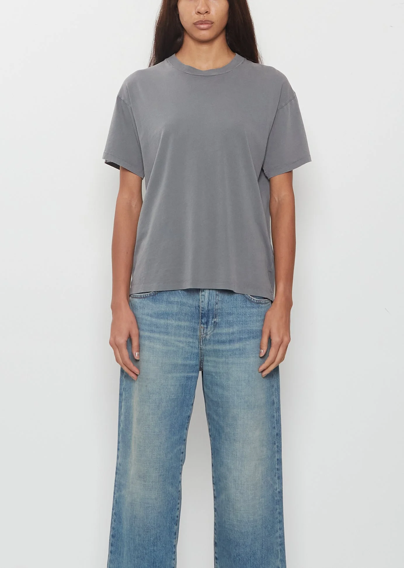 Boy Cotton Tee — Washed Grey - 1