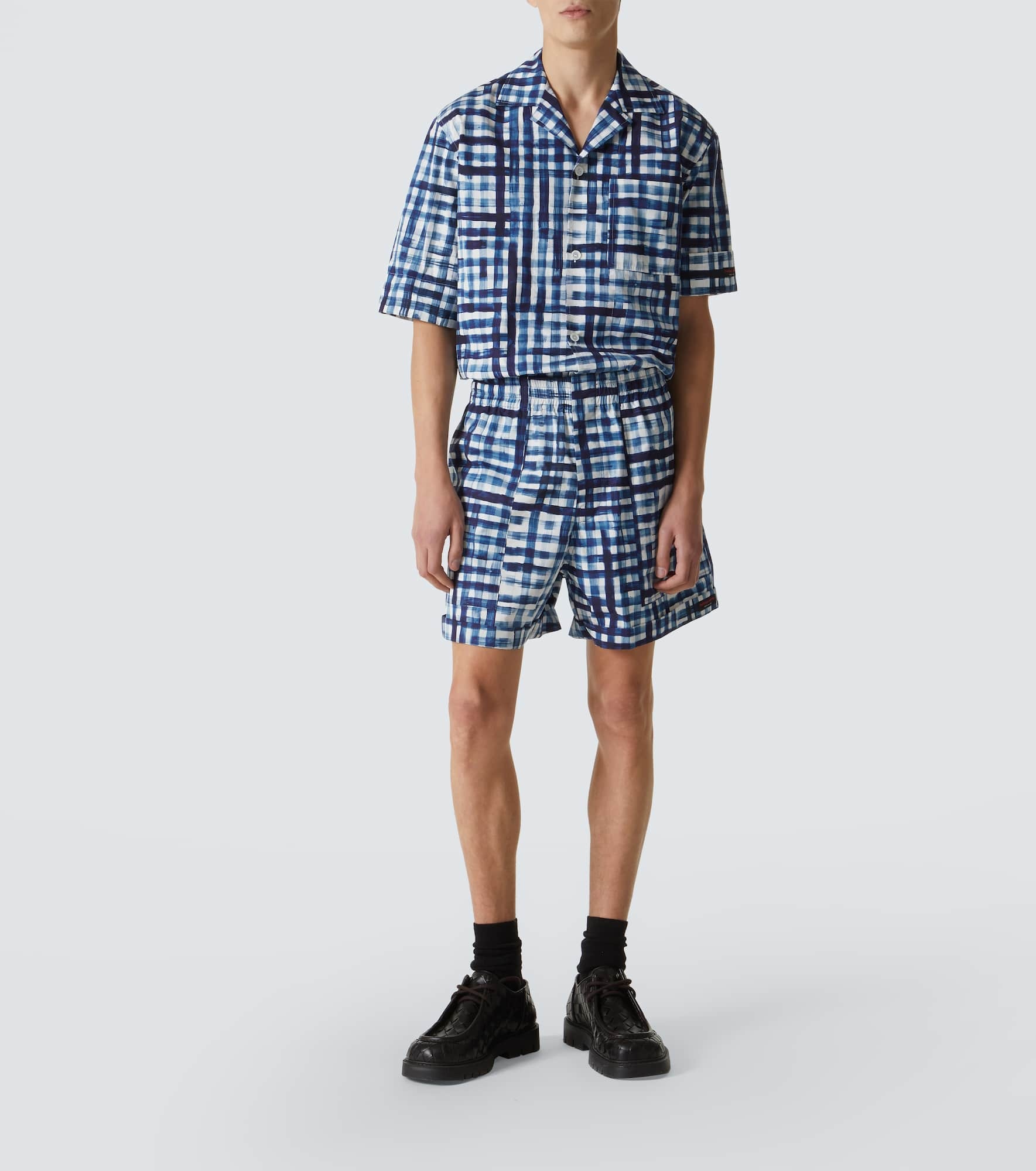 Gingham cotton bowling shirt - 2