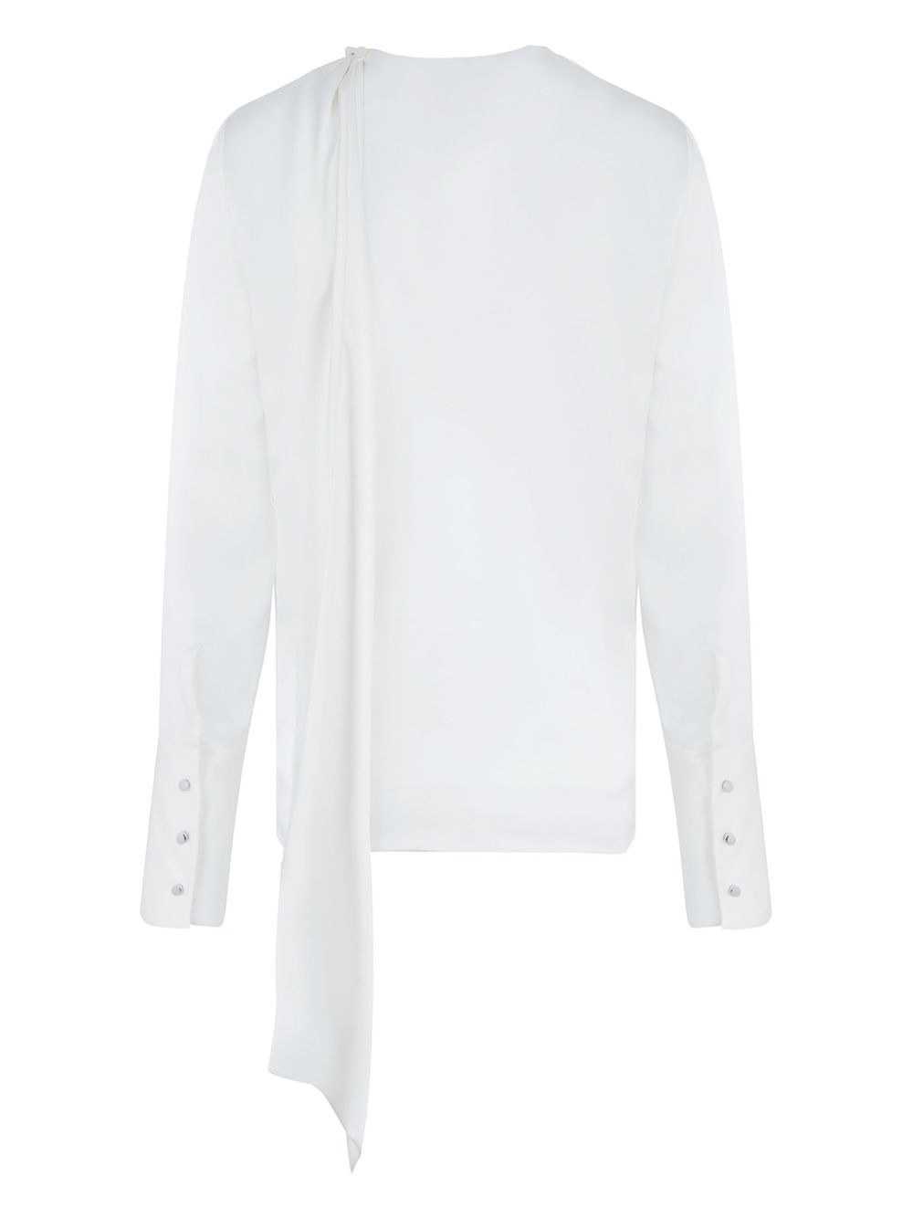 Draped Scarf-Like silk top - 5