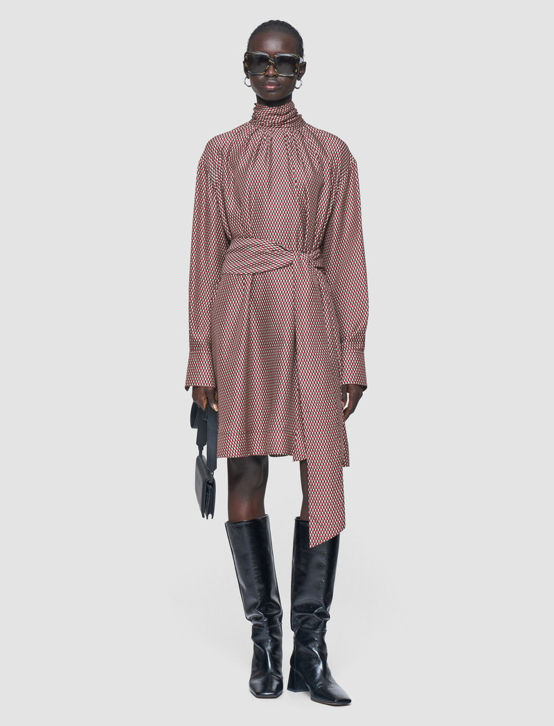 JOSEPH Agata Printed Silk Blend Dress outlook