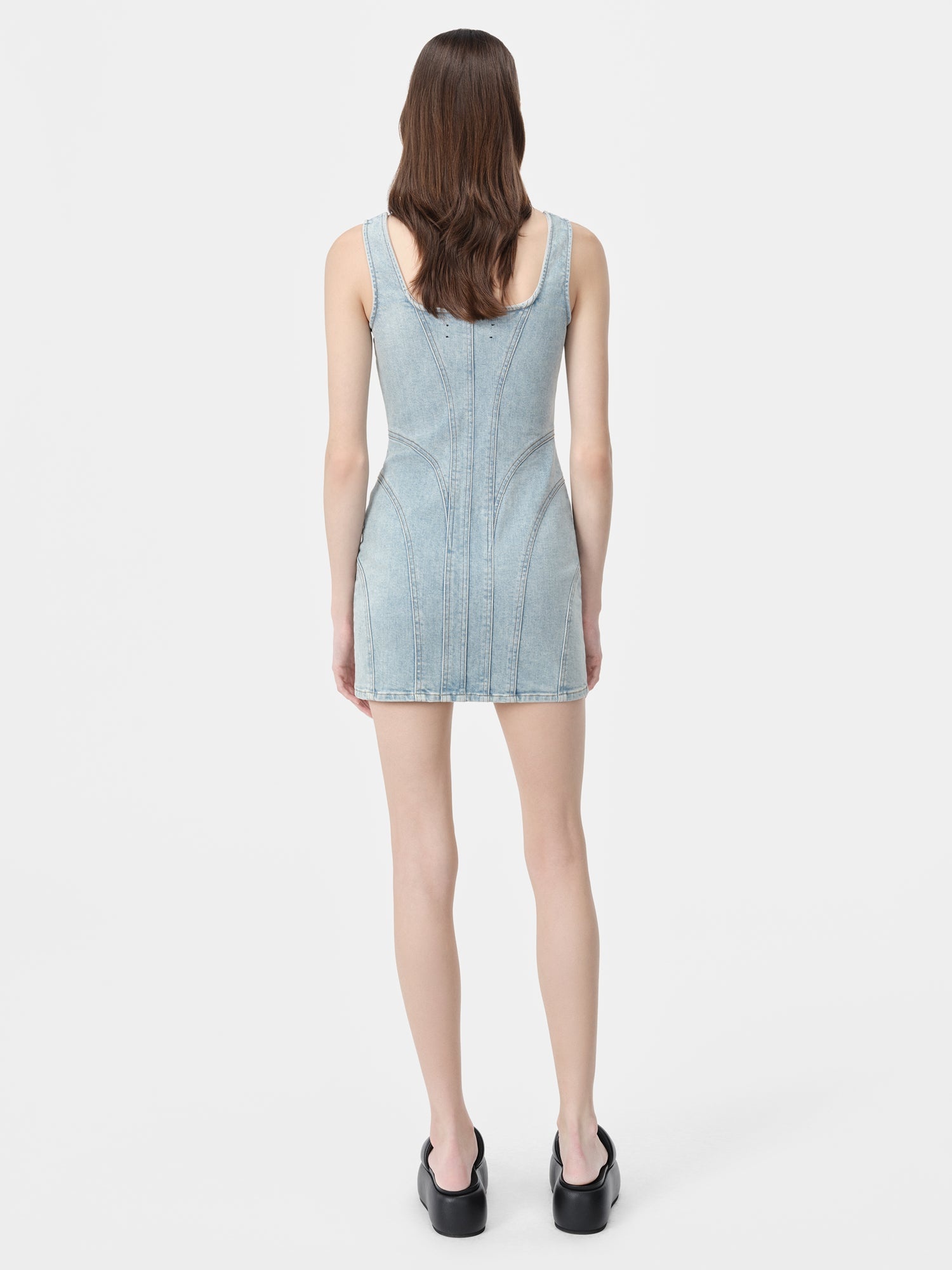 WOMEN'S ZIP CORSET DRESS - 3