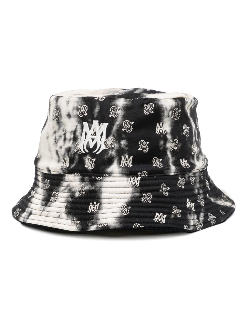 monogram-pattern silk bucket hat - 1