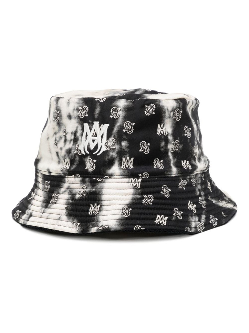 monogram-pattern silk bucket hat 1