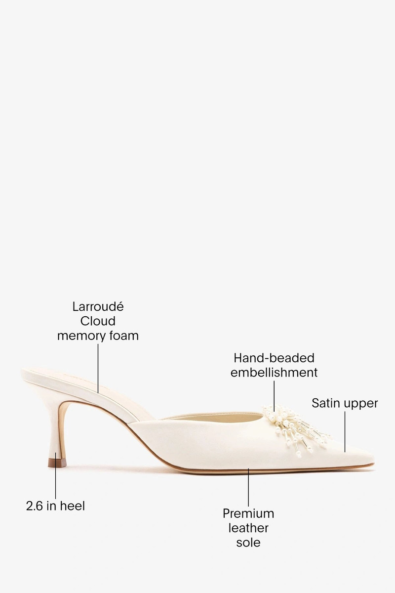 Carine Mule White Satin 5
