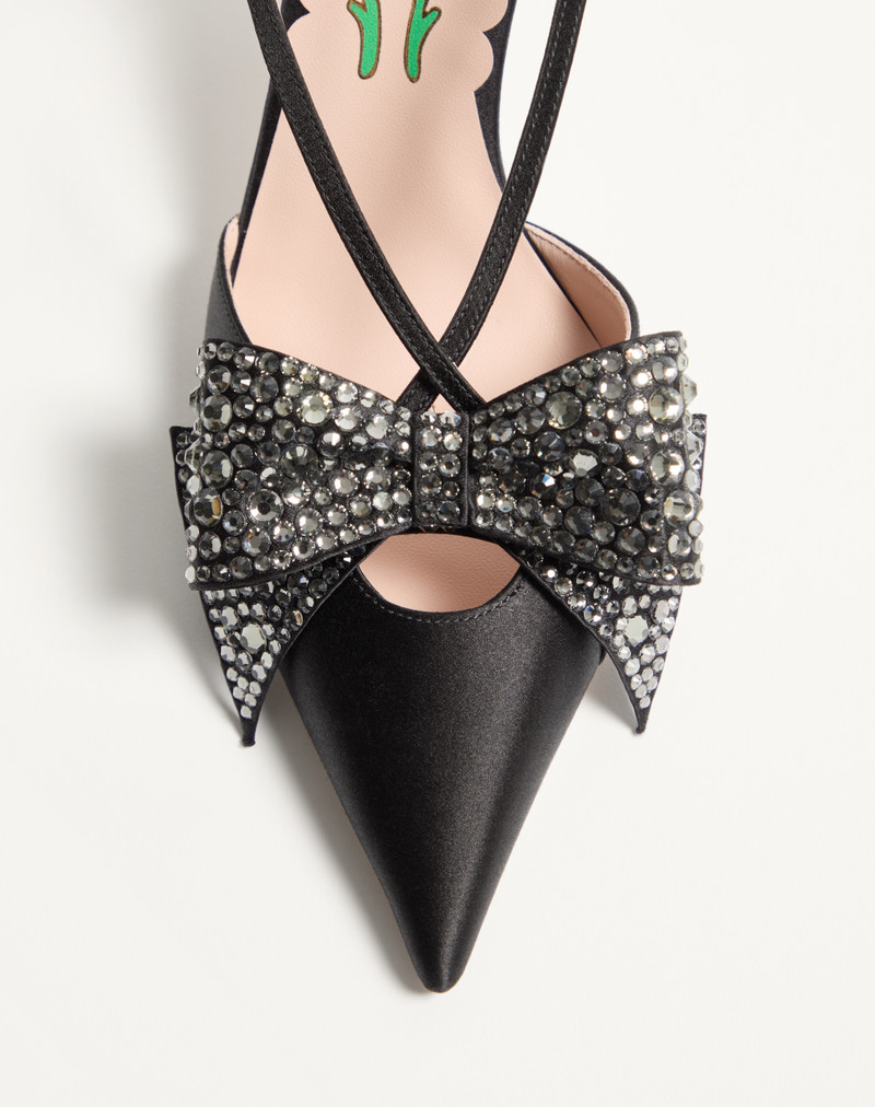 BOWOW SLINGBACK PUMPS IN SATIN 85MM 4