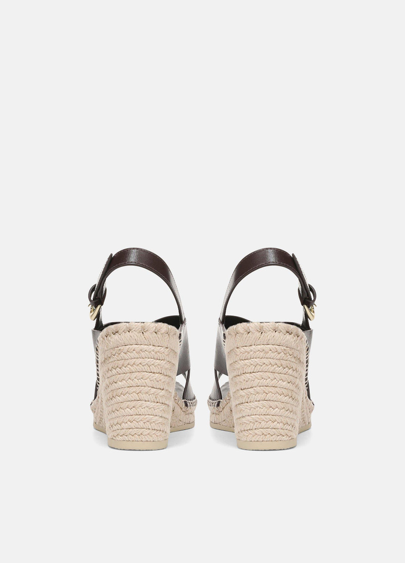 Vince Georgia Leather Espadrille Wedge Sandals outlook