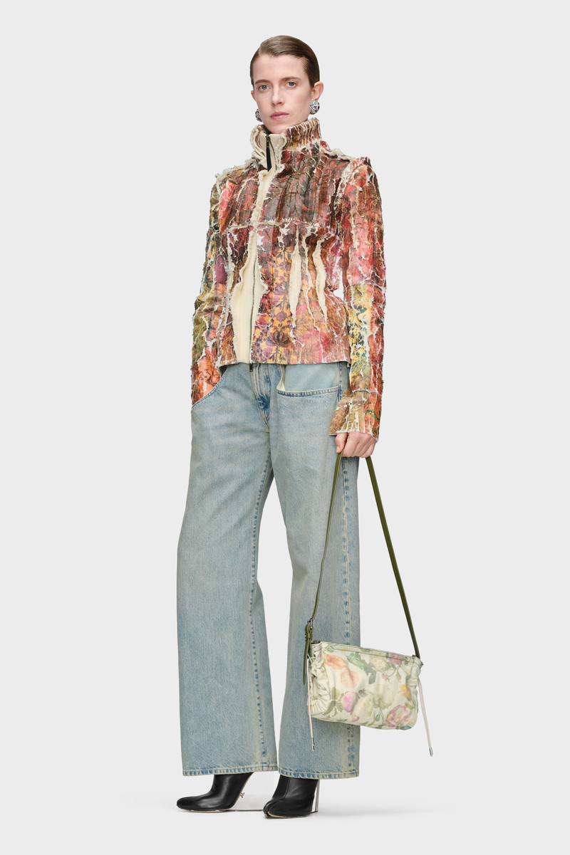 Fragmented Floral Zip-Up Jacket 7