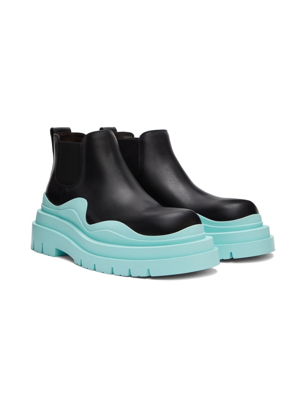 Black & Blue Tire Chelsea Boots - 4