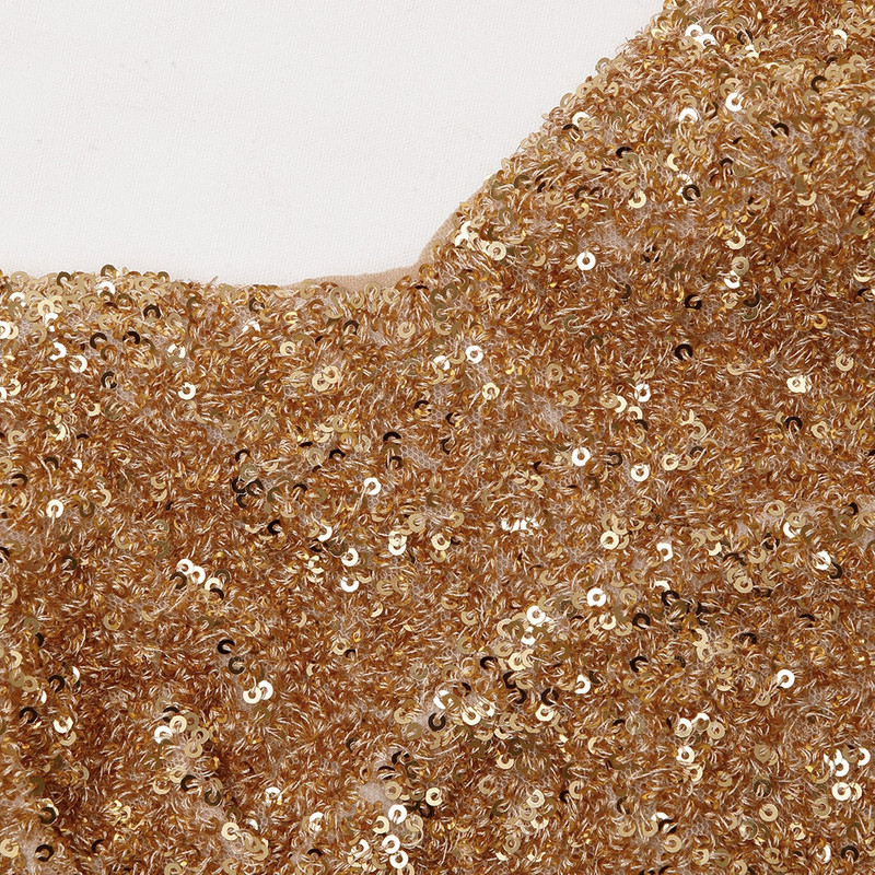 Gold Sequin Crop Top 5