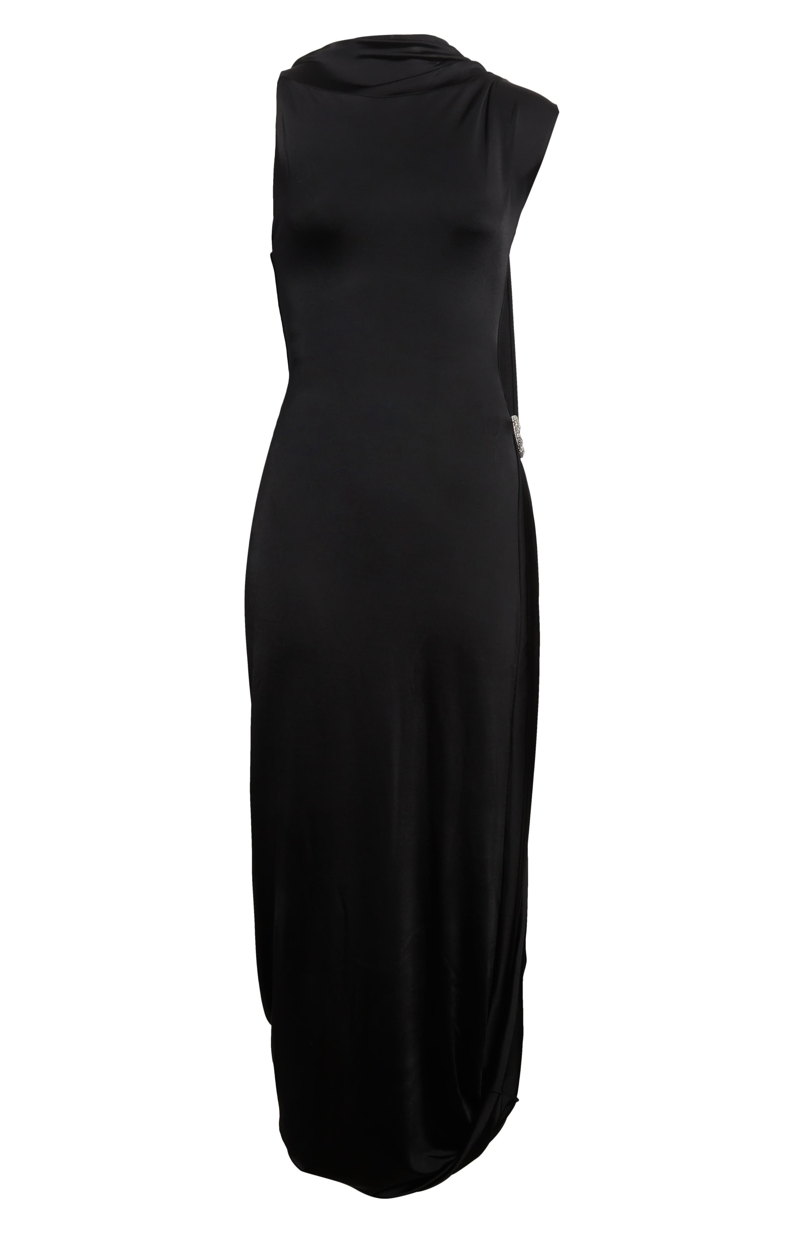 Victoria Beckham Twist Drape Jersey Midi in Black at Nordstrom - 5